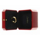 18kt tricolour trinity ring, Cartier, in origineel foedraal - ringmaat circa 54 mm -