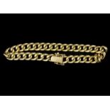 14kt geelgouden armband met gourmetschakels - lengte 18,5 cm