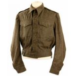 Battledress blouse, 1940 pattern, gedateerd 1944 en keurig 'War Department' gestempeld, maker 'L.