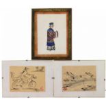 Drie Chinese wanddecoraties