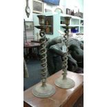 PAIR OF VICTORIAN TALL CANDLESTICKS