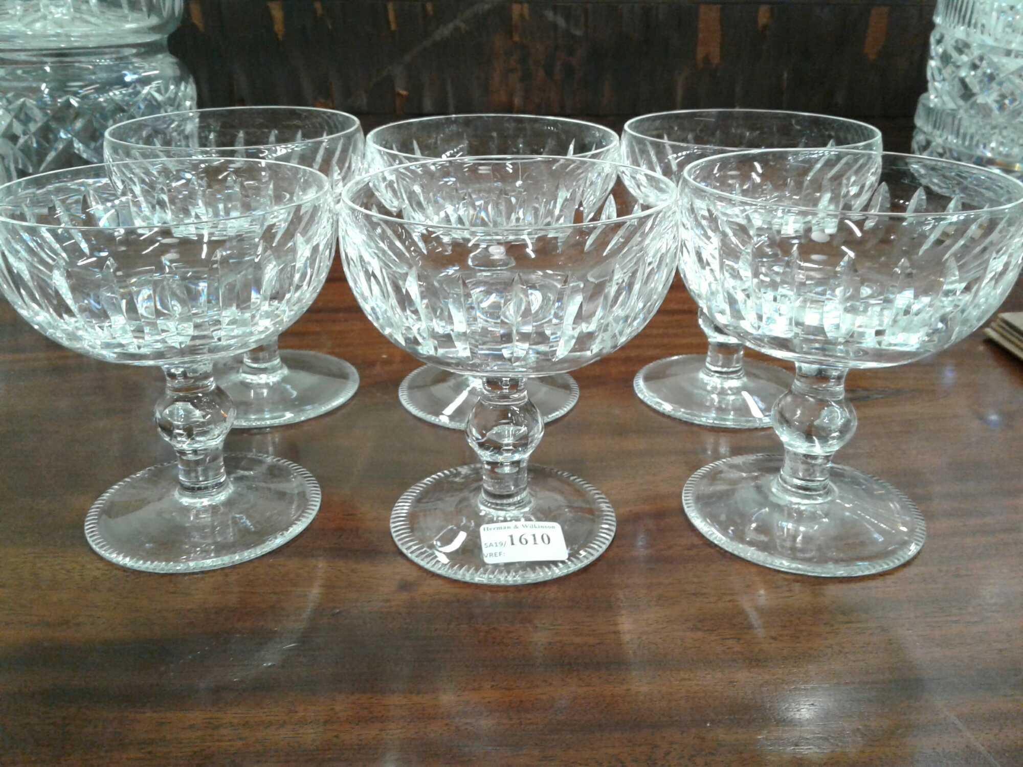 SET SIX WATERFORD CRYSTAL JELLIES