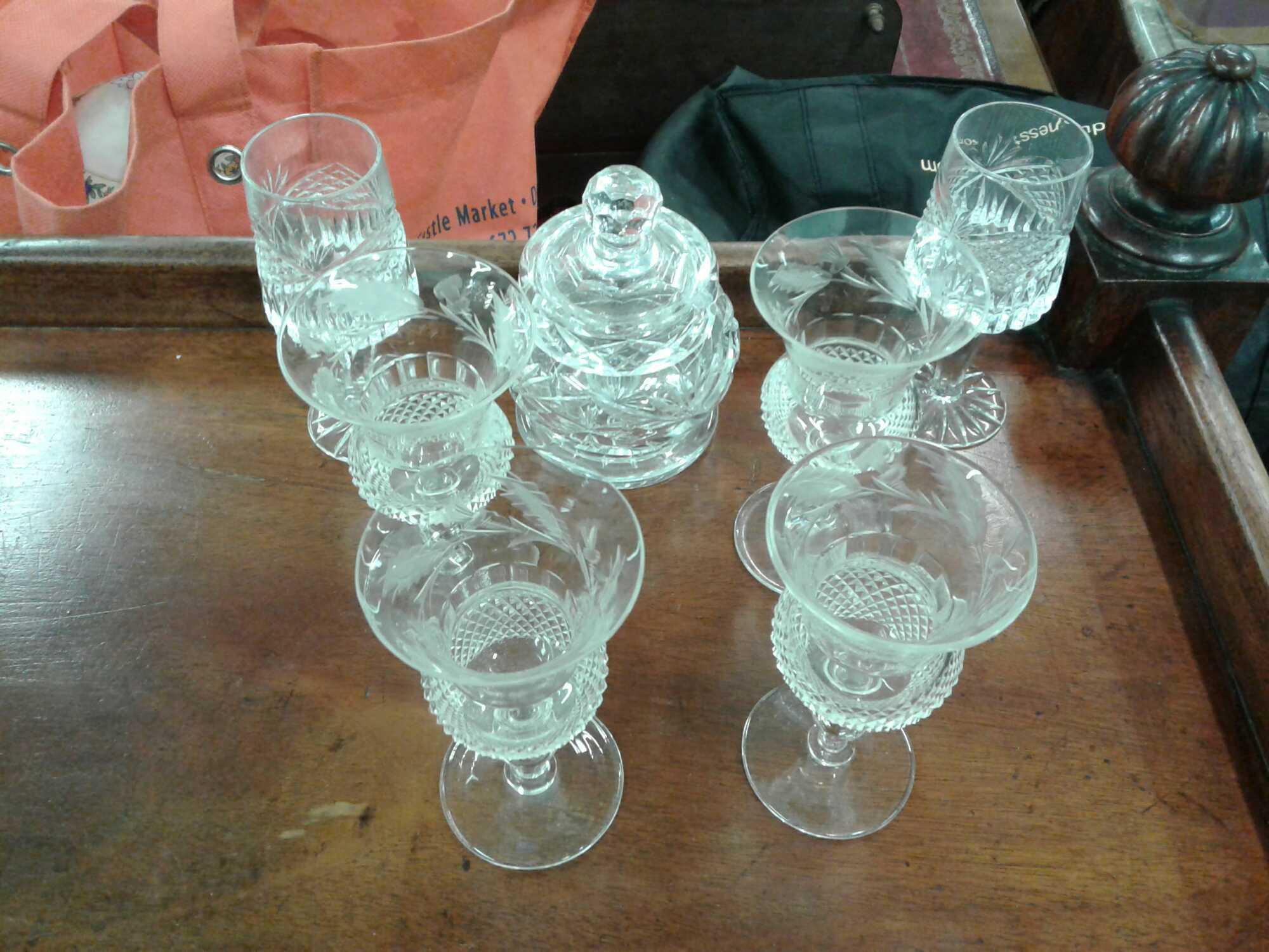 COLLECTION OF ASSORTED CUT GLASS