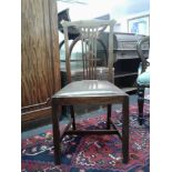 SET SIX MAHOGANY DINING CHAIRS