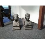 PAIR VICTORIAN CAST IRON FIRE DOGS
