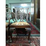 PAIR CHIPPENDALE STYLE DINING CHAIRS