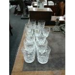 ASSORTED WATERFORD CUT CRYSTAL GLASSES