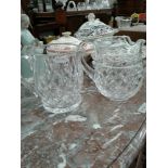 TWO WATERFORD CRYSTAL WATER JUGS