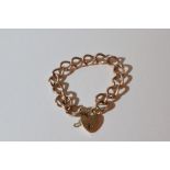 HEAVY 9CT GOLD CURB BRACELET