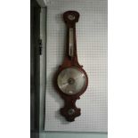 VICTORIAN MAHOGANY BAROMETER