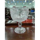 LARGE HEAVY TYRONE CRYSTAL BOWL