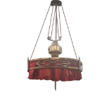 EDWARDIAN BRASS PULLEY LIGHT