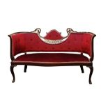 EDWARDIAN MAHOGANY LOVE SEAT