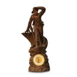 BRONZED FIGURAL CLOCK