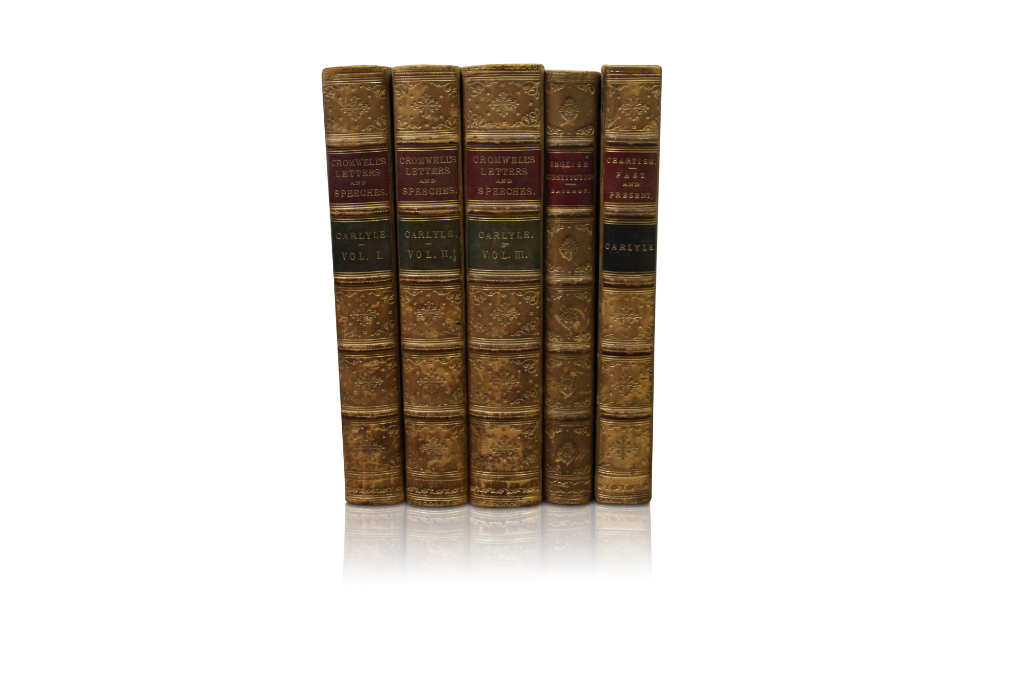 19TH CENTURY CALF BOUND BOOKS