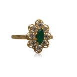 9CT GOLD AND GEM SET DRESS RING