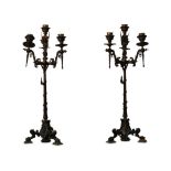 PAIR EMPIRE STYLE CANDELABRA