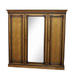 IMPRESSIVE LATE VICTORIAN INLAID PITCH PINE WARDROBE