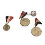 WHITE METAL CORONATION MEDALS
