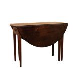 GEORGE III OVAL DROP LEAF SUPPER TABLE