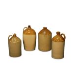 COLLECTION OF LARGE EARTHENWARE FLASKS