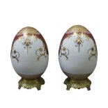 PAID OF CONTINENTAL PORCELAIN EGGS