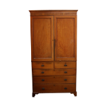 Victorian mahogany linen press