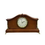 IRISH MAHOGANY AND SATINWOOD INLAID MANTLE CLOCK