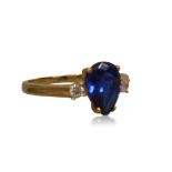 9CT GOLD AND GEM SET DRESS RING