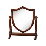 Victorian mahogany crutch frame mirror