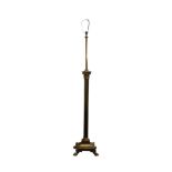 Victorian style brass Corinthian column standard lamp