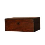 VICTORIAN MAHOGANY BRASS BOUND WRITING BOX