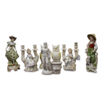 COLLECTION OF CONTINENTAL FIGURAL PORCELAIN AND PARIANWARE