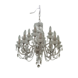 TWELVE BRANCH CUT AND MOULDED GLASS CHANDELIER