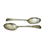 PAIR OF SHEFFIELD SILVER SERVING SPOONS