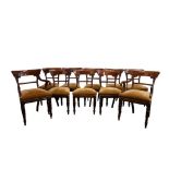 Set of ten mahogany framed Victorian dining chairs