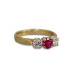 9CT GOLD AND GEM SET DRESS RING