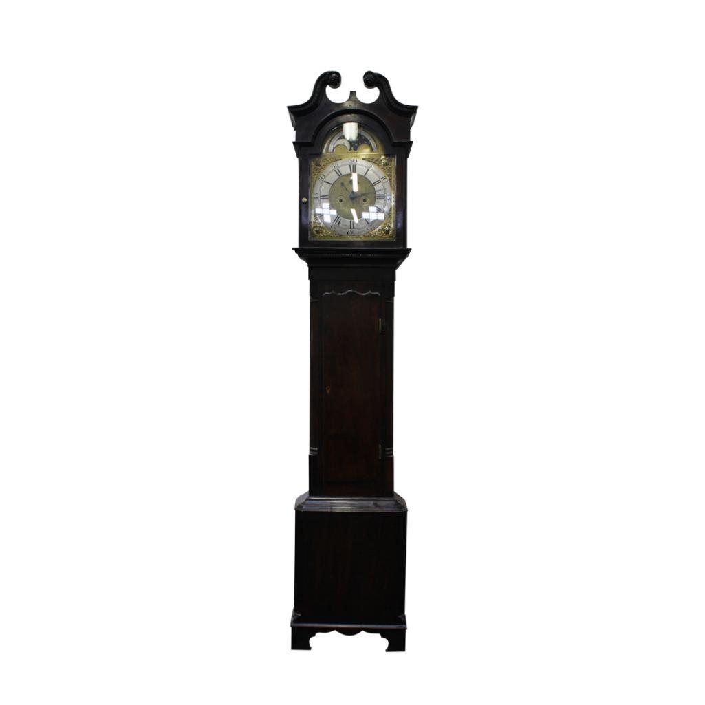 GEORGE III MAHOGANY GRANDFATHER CLOCK