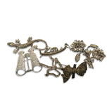SMALL COLLECTION OF FRENCH PASTE AND MARCASITE BROOCHES