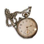 SILVER CASED POCKET WATCH