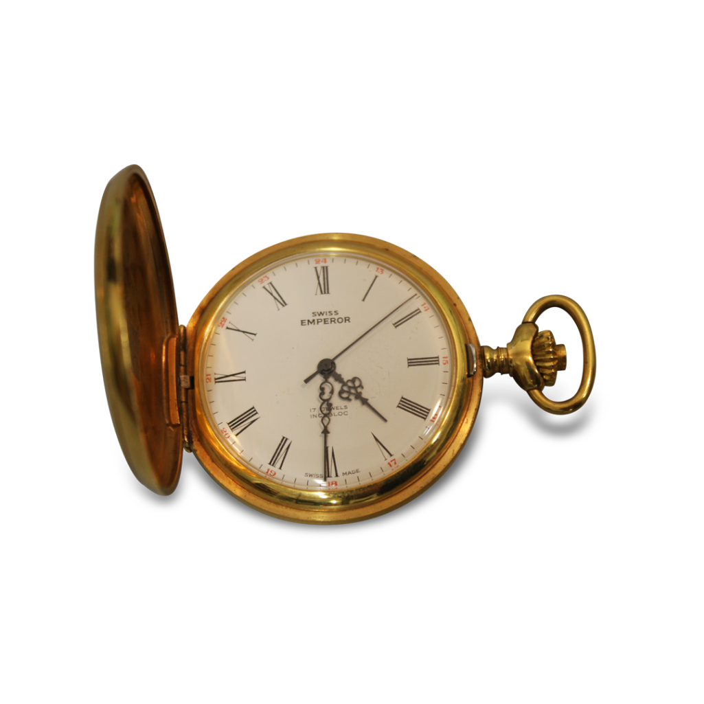 EMPEROR GOLD PLATED POCKET WATCH