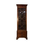 EDWARDIAN MAHOGANY DIAMOND DOOR BOOKCASE