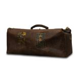 LARGE VICTORIAN LEATHER GLADSTONE BAG