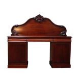 VICTORIAN MAHOGANY PEDESTAL SIDEBOARD