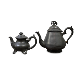 LATE VICTORIAN PEWTER COFFEE POT