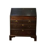 19TH CENTURY OAK BUREAU