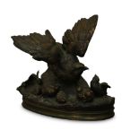 BRONZE BIRD FIGURE