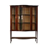 EDWARDIAN INLAID MAHOGANY DISPLAY CABINET