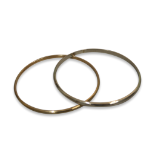 TWO 9CT GOLD BANGLES