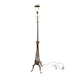 VICTORIAN BRASS TELESCOPIC STANDARD LAMP